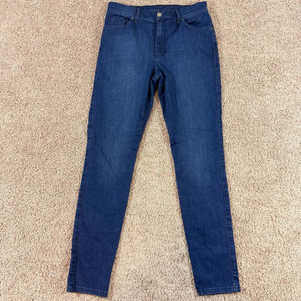 Mott & Bow High Rise Skinny Jeans Womens 29x30 Dark Wash‎ Stretch Denim EUC